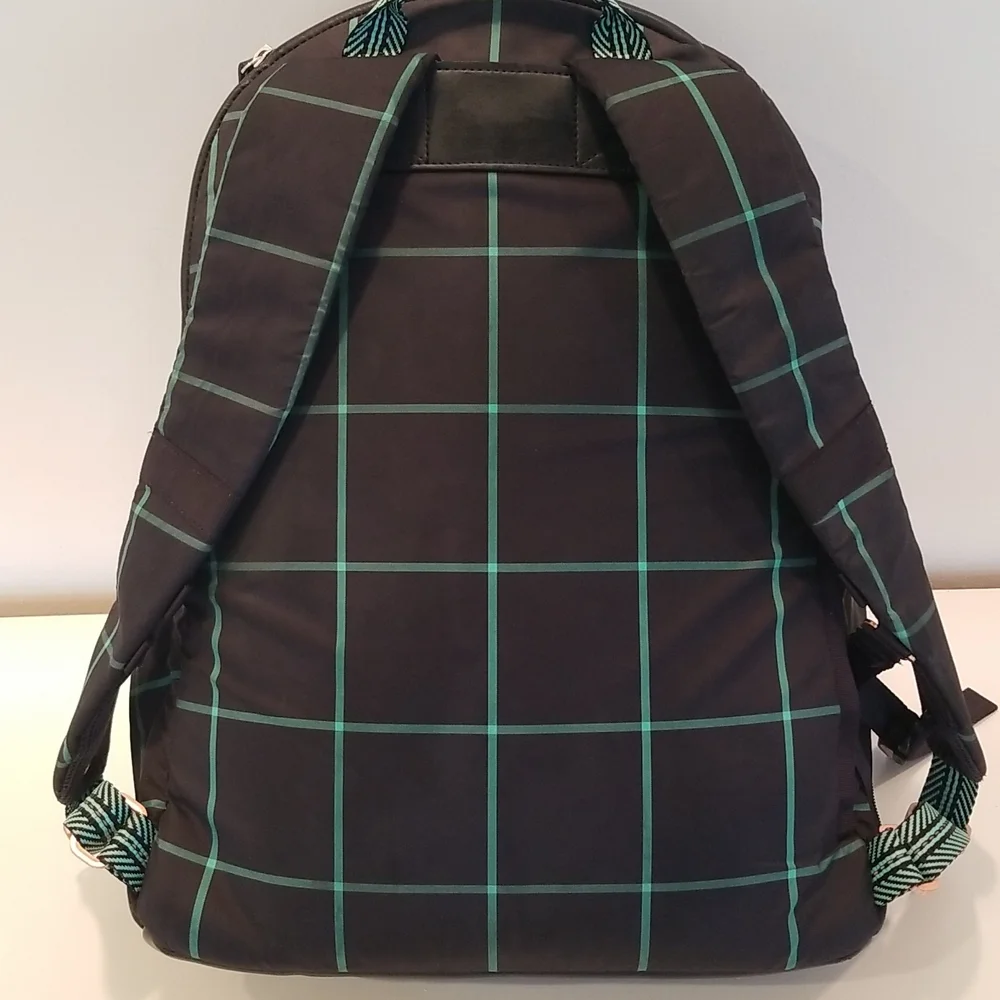 Lululemon Pack To Reality Backpack in Pacific Check Deep Coal Menthol/De…